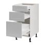 Base Cabinet 3 Drawers - Shaker - Grey - 15" x 34 3/4" x 24"