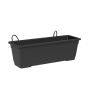Jardinière de balcon en plastique, Birka, charbon, 20"