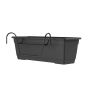 Jardinière de balcon en plastique, Birka, charbon, 20"
