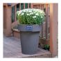 Jardinière solaire pour l'extérieur, gris, 18"