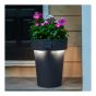 Jardinière solaire pour l'extérieur, gris, 18"