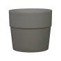 Pot d'intérieur en plastique, Groove, noir, 6,5"