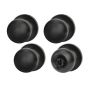 Ensemble de boutons pour portes privées et de passage, Hudson, 4/pqt, noir mat