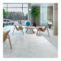 Tuile de porcelaine, plancher, Nebula, bianco, poli, 12" x 24"