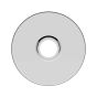 Bras de douche rond et bride, chrome, 6"