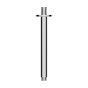 Bras de douche rond et bride, chrome, 6"