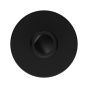 Bras de douche rond et bride, noir mat, 6"