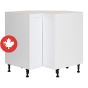 Caisson inférieur de coin 2 portes, Shaker, Blanc, 33" x 34 3/4" x 24"