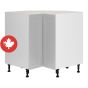 Base Cabinet Corner 2 Doors - Shaker - Grey - 33" x 34 3/4" x 24"