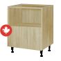 Caisson inférieur pour micro-ondes 2 portes, Beauté Naturelle, bois, 24" x 30" x 15 5/8"