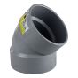 Coude 45°, FXF, RadonX, PVC, SGV, 4"