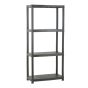 Étagère Primo, 4 tablettes, 24" x 51" x 12", noir