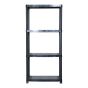 Étagère Primo, 4 tablettes, 24" x 51" x 12", noir