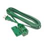 3-Outlet Indoor Extension Cord – 10’ – Green