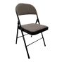 Chaise pliante, tissu, gris, 46 x 43 x 78 cm