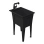 Cuve de lavage avec robinet Nova, 1 poignée, noir