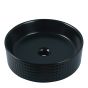 Lavabo rond Vessel, 15 3/4" x 5 5/16", noir mat