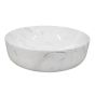 Lavabo, porcelaine, rond, fini marbre, 16" x 5"