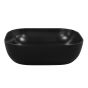 Lavabo, porcelaine, rectangulaire, noir mat, 20'' x 16'' x 5 1/2''