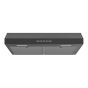 Hotte sous armoire, Glacier, 350, inox noir, 30"