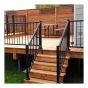 Aluminum Stair Stringer – 4 Steps – 11" Step Depth – Black Finish