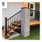 Aluminum Stair Stringer – 4 Steps – 11" Step Depth – Black Finish