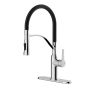 Kitchen Faucet - Retactable - Meda - Black/Chrome