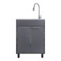 Ensemble cabinet de lavage, noir, 24"