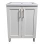 Meuble-lavabo Lagoa, 24", fini blanc