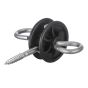 Double Anchor Insulator – For Wooden Post – Black – 2/pkg