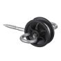 Double Anchor Insulator – For Wooden Post – Black – 2/pkg