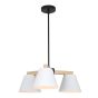 Maderrio Pendant Light – 3 Bulbs – 8" – Matte Black-White