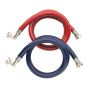 Raccord flexible pour laveuse, HE, rouge et bleu, 2/pqt