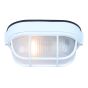 Outdoor wall light, Frosted, White, 8-1/4-in x 4-1/8-in x 4-3/8-in