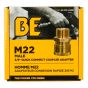 Coupler Adapter – Quick Connect – M22 – Male x Female – Brass - 3/8"