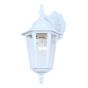 Nerona Outdoor Wall Light, Clear Glass, White, 6-1/4-in x 14-in x 8-in