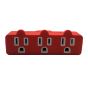 Wall Tap – 3 Outlets – 15A – Orange