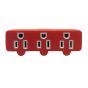 Wall Tap – 3 Outlets – 15A – Orange