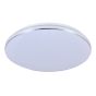Ceiling Light, LED, Round, White and Silver, 13-in