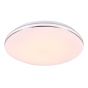 Ceiling Light, LED, Round, White and Silver, 13-in