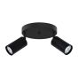 Flushmount – 2 Lights – Flarym - Black - 18 cm x 12,5 cm
