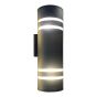 Outdoor Light Wall – Solvarra – Black - 12.99" x 4.33" x 5.11" – 2/pkg