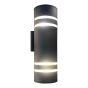 Outdoor Light Wall – Solvarra – Black - 12.99" x 4.33" x 5.11"