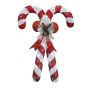 LED Fabric Candy Cane Decoration, 70 Lights, 42-in, Red/White