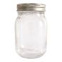 Pots Mason en verre avec couvercle 2 pièces, 500 ml, 12/pqt