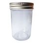 Pots Mason en verre avec couvercle 2 pièces, 250 ml, 12/pqt