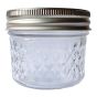 Pots Mason en verre avec couvercle 2 pièces, 115 ml, 12/pqt