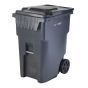 Wheeled Gray Bin with American Grip, 10-in Wheels, 360 L