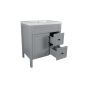 Meuble-lavabo Makala, 30", fini gris mat