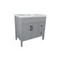 Meuble-lavabo Makala, 36", fini gris mat
